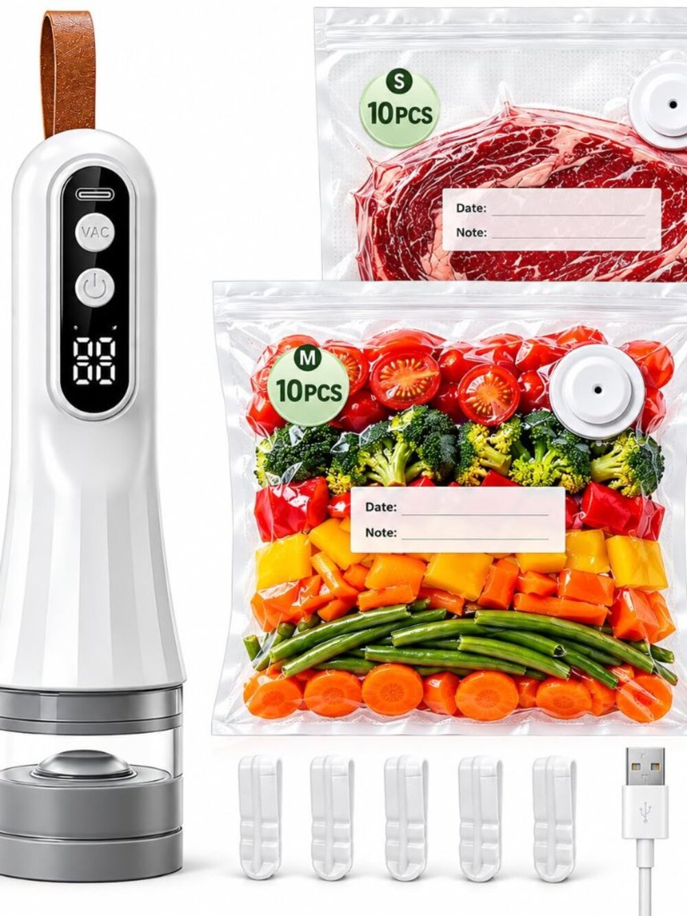 NEW Handheld Vacuum Sealer for Food Dual-Mode Cordless One-Touch Portable Keep